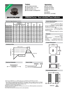 SRN5040-2R2Y Datasheet PDF Bourns, Inc