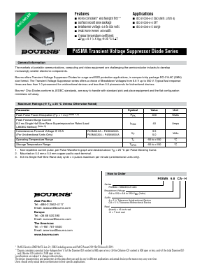 P4SMA110A Datasheet PDF Bourns, Inc