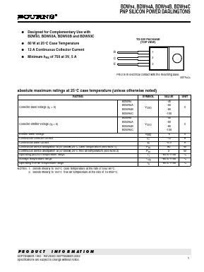 BDW94C Datasheet PDF Bourns, Inc