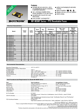 MF-MSMF125/60-2 Datasheet PDF Bourns, Inc