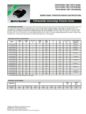 TISP4070H3BJ-S Datasheet PDF Bourns, Inc