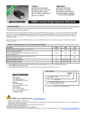 P6SMB43A-Q Datasheet PDF Bourns, Inc