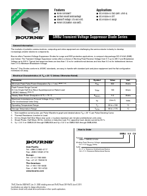 SMBJ24CA Datasheet PDF Bourns, Inc