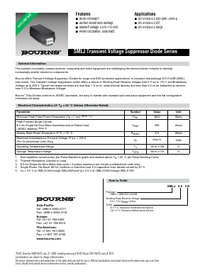 SMLJ43CA Datasheet PDF Bourns, Inc