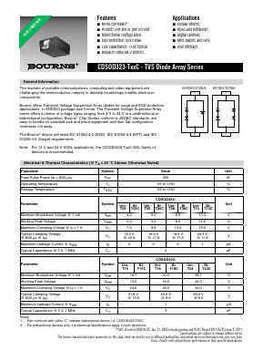 CDSOD323-T12 Datasheet PDF Bourns, Inc