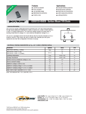 CDSOT23-0502B Datasheet PDF Bourns, Inc