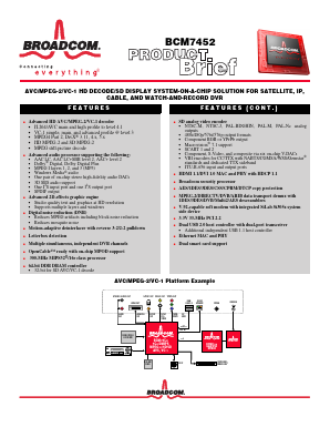 BCM7452 Datasheet PDF Broadcom Corporation