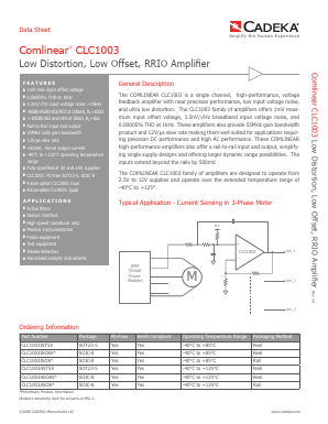 CLC1003ASO8X Datasheet PDF Cadeka Microcircuits LLC.