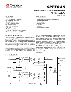SPT7835SCT Datasheet PDF Cadeka Microcircuits LLC.