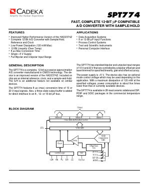 SPT774 Datasheet PDF Cadeka Microcircuits LLC.