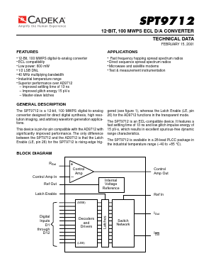 SPT9712 Datasheet PDF Cadeka Microcircuits LLC.