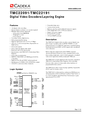 TMC22091KHC Datasheet PDF Cadeka Microcircuits LLC.