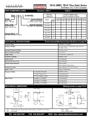 TA1S20F Datasheet PDF Caliber Electronics Inc.