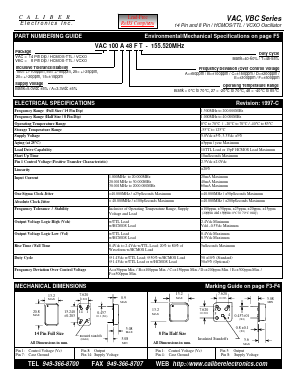 VAC50C Datasheet PDF Caliber Electronics Inc.