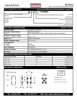 NCB32F3 Datasheet PDF Caliber Electronics Inc.