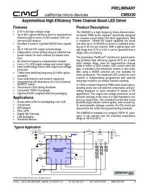 CM9330 Datasheet PDF California Micro Devices Corp