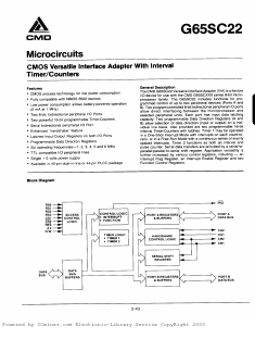 C65SC22E-1 Datasheet PDF California Micro Devices Corp