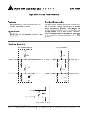 PACKBM Datasheet PDF California Micro Devices Corp