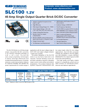 SLC100-28 Datasheet PDF C AND D TECHNOLOGIES