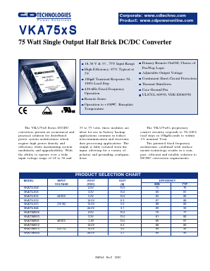 VKA75MS05 Datasheet PDF C AND D TECHNOLOGIES