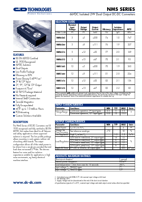 NMS0505 Datasheet PDF C AND D TECHNOLOGIES