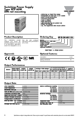 SPD24 Datasheet PDF Carlo Gavazzi Holding AG