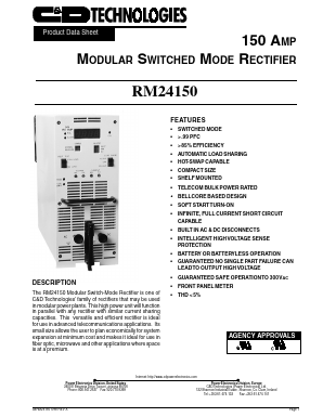 RM24150 Datasheet PDF C and D TECHNOLOGIES