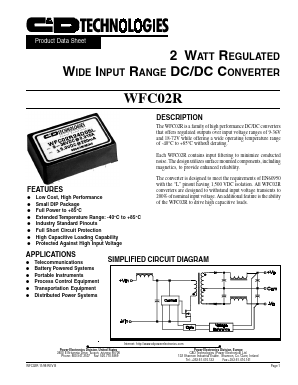 WFC02R24D05L Datasheet PDF C and D TECHNOLOGIES