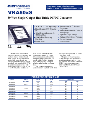 VKA50LS15-8-1 Datasheet PDF C and D TECHNOLOGIES