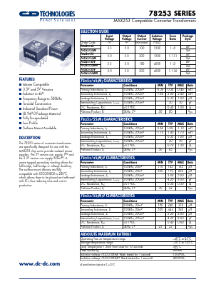 78253/55V Datasheet PDF C and D TECHNOLOGIES