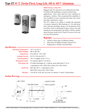 ST800V450J052 Datasheet PDF Cornell Dubilier Electronics