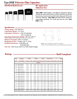 DME4S39K-F Datasheet PDF Cornell Dubilier Electronics