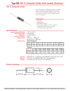 556680M016BA2 Datasheet PDF Cornell Dubilier Electronics