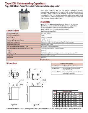 SCR Datasheet PDF Cornell Dubilier Electronics