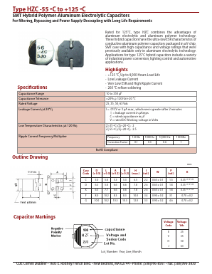 HZC157M035F24T-F Datasheet PDF Cornell Dubilier Electronics