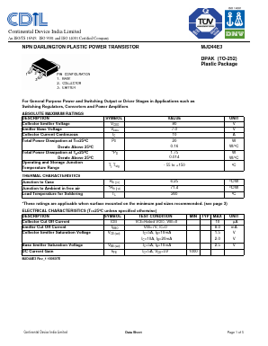 MJD44E3 Datasheet PDF Continental Device India Limited