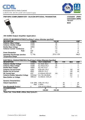 CSC2328ANPN Datasheet PDF Continental Device India Limited