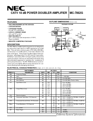 MC-7862G Datasheet PDF California Eastern Laboratories.