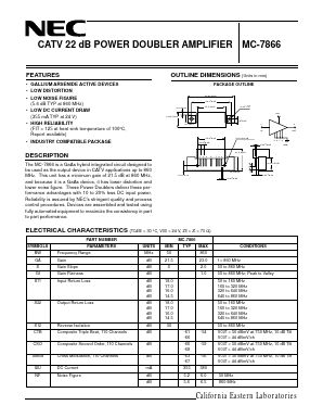 MC-7866 Datasheet PDF California Eastern Laboratories.