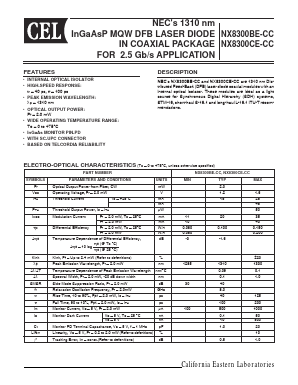 NX8300BE Datasheet PDF California Eastern Laboratories.