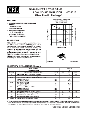 NE34018-TI-64-A Datasheet PDF California Eastern Laboratories.