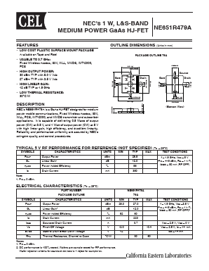 NE651R479A-T1-A Datasheet PDF California Eastern Laboratories.