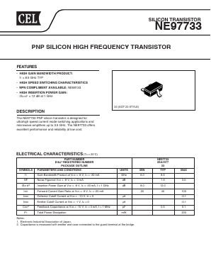 NE97733 Datasheet PDF California Eastern Laboratories.