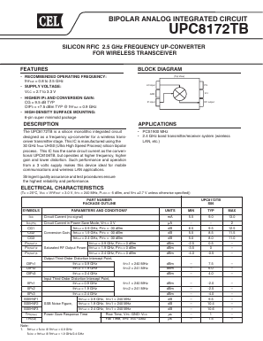 UPC8172TB-E3-A Datasheet PDF California Eastern Laboratories.