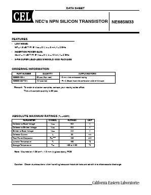 NE685M33 Datasheet PDF California Eastern Laboratories.