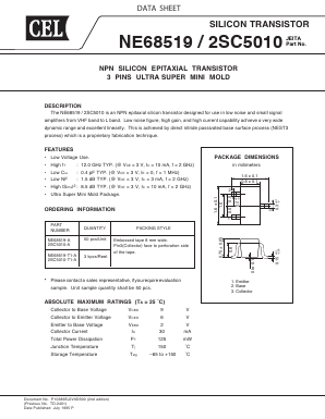 2SC5010-T1-A Datasheet PDF California Eastern Laboratories.