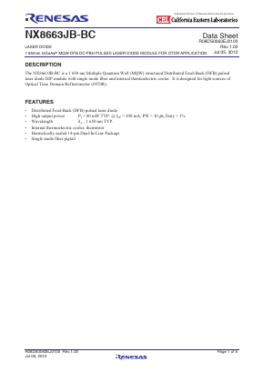 NX8663JB-BC Datasheet PDF California Eastern Laboratories.