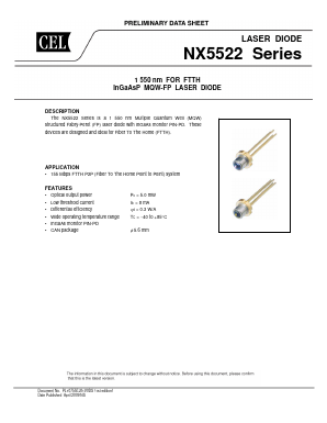 NX5522 Datasheet PDF California Eastern Laboratories.