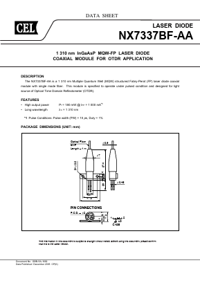 NX7337BF-AA-AZ Datasheet PDF California Eastern Laboratories.