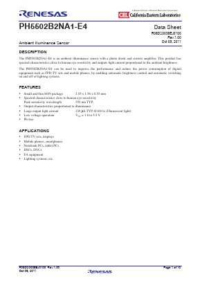 PH5502B2NA1-E4 Datasheet PDF California Eastern Laboratories.